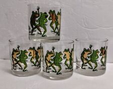 ONE Glass Georges Briard Mid-Century COUROC Lowball Dancing Frogs Drinking Glass picture
