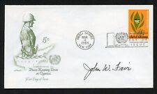 John W. Fair d1992 signed autograph auto First Day Cover WWII ACE USN picture