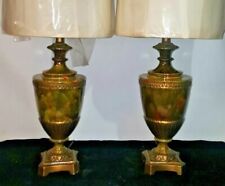 Pair of Vintage  Massive Trophy Urn Vase Style Table Lamps Japan picture