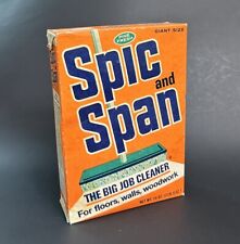 Vintage Early 70s SPIC AND SPAN Powdered Floor Cleaner 54oz NEW & SEALED BOX 3lb picture