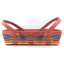 Longaberger 2012 Farmer's Market Double Berry Basket Colorful Weave with Tags picture