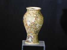 Japanese Satsuma Meiji Period Hand Crafted Gold Gilded Vase picture
