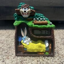 Vintage Looney Tunes Taz & Bugs Bunny Alarm Clock * 1997 Tested Working picture