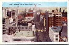 Denver Colorado C Birds Eye View from D & F Tower VTG Postcard w/ 5¢ Air Mail picture