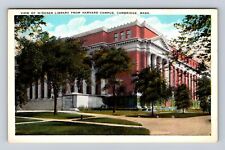 Cambridge OH- Ohio, Widener Library From Harvard Campus, Vintage Postcard picture