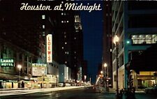 Houston At Midnight Texas Postcard picture