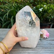 5.5LB7''Natural Clear Quartz Tower Crystal Raw Point Wand Rainbow Healing Reiki picture