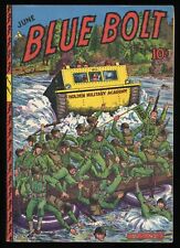 Blue Bolt v7 #1 VF- 7.5 WWII Cover Art James Wilcox Novelty Press 1946 picture