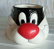 Vintage 1989 Looney Tunes Sylvester the Cat Ceramic Mug Cup Applause picture