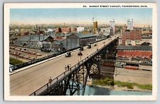 Market Street Viaduct Railroad Train Yards Youngstown OH Ohio Vtg Postcard c1920 picture