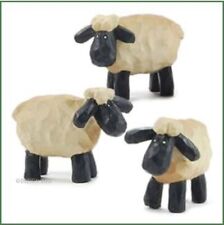 Mini Resin Sheep Set of 3 Decorative Easter Spring Farmhouse Primitive Country picture