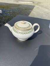 Antique Minton Green Laurel Wreath Teapot H551 Davis Collamore Porcelain picture