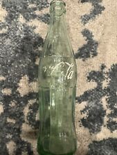 Crown Top 12 Oz Vintage Coca Cola Coke Soda Bottle Green Glass picture