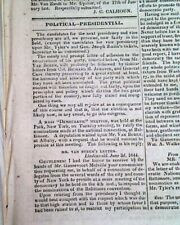 JOSEPH SMITH Mormons Latter Day Saints Running for U.S. President 1844 Newspaper picture