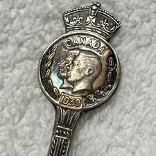 Vintage Souvenir Spoon Collectible George VI Queen Elizabeth Canada 1939 Rogers picture