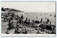 c1940 Finest Beach Middle West Indiana Dunes State Park Chesterton IN Postcard picture