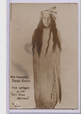 Surreal Real Photo Postcard RPPC King Exaggeration Hiawatha's Corn Sheath Gown picture
