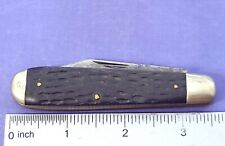 Robeson Shuredge Knife Made In USA Swell End Jack Black Jigged Handles Vintage picture