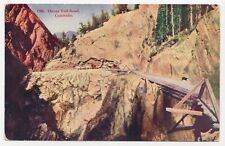 Bird's Eye View Ouray Toll Road Horse Carriages Colorado Antique Postcard picture
