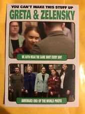 Greta Thunberg / Zelensky 'Meeting of the Minds' Custom Art Trading Card picture