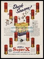 1953 WESTERN Super-X Shotgun Shells Original PRINT AD Vintage Ammunition picture