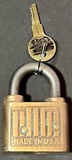 Antique FRAIM Vintage Padlock Works Well Comes With Key picture