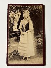 RARE 1870 Woman w Very LONG floor length HAIR CDV Carte de Visite Photo Outdoors picture