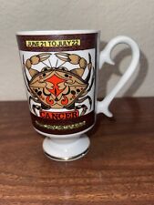 Vintage Cancer Mug, Royal Crown Arnart Smug Mugs, Retro Footed Zodiac Mug picture