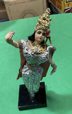 VTG ASIAN DANCER DOLL Fancy Costume 8.5” multicolored. picture