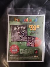 Vintage FuncoLand NFL Game Day 99 for PS1 Playstation Print Ad - Ready To Frame picture