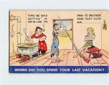 Postcard Where Did You Spend Your Last Vacation?, with Family Comic Art Print picture