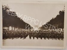 Vtg WWII WW2 Postcard Paris France GI Jeep Military RPPC Outdoor Scene 1940's  picture