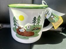 NWT Rae Dunn X Snoopy Peanuts Beagle Scouts 50th Anniversary “HAPPY CAMPER” Mug picture