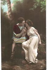 Hand Colored French RPPC Romance Greek Costume Real Photo 1910  picture