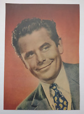 Vintage color magazine clipping Photo illustration man model actor smiling picture