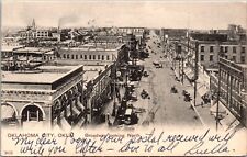 Postcard Overview of Broadway, Looking North in Oklahoma City, Oklahoma picture