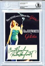 -RITA HAYWORTH- GILDA Beckett BAS Signed/Autograph/Auto 5x7 Movie Card picture