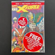 Marvel Comics • X-Force #1 • Sealed Polybag • Cable Card • Negative (1991) picture