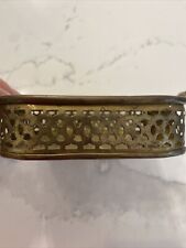 Brass Tray Made in India Square w/ Design on Rim picture
