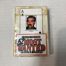 Brand New 52 Most Wanted Limited Edition Playing Cards Iraq War Saddam Complete picture