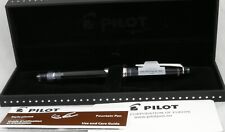 Pilot Custom Heritage 92 Black Smoke & Chrome Fountain Pen In Box - 14kt M Nib picture