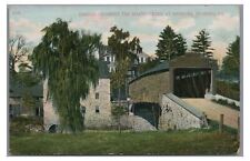 Covered Bridge Old Mill Maiden Creek Berkley READING PA Berks County Postcard 1 picture