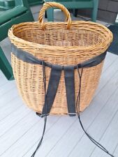 Vintage Adirondack Backpack Gathering Unique Wicker Woven Trapper Basket 18