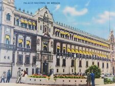 Palacio Nacional De Mexico Linen Posted  Vintage Postcard picture
