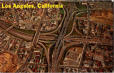 Antique C 1960's Sky View Freeway System Hollywood  Los Angeles CA Postcard picture
