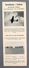 AB AEROTRANSPORT VINTAGE PRE-WAR AIRLINE TIMETABLE STOCKHOLM BROMMA - TALLIN ABA picture