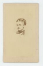 Antique CDV 1869 Beautiful Young Woman With Bow in Hair San Francisco, CA picture