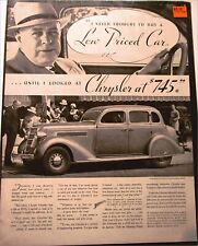 1935 Chrysler Airstream 4 dr sedan car ad picture
