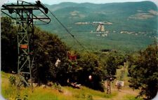 Catskill Mountain New York Postcard Belleayre Ski Center Chairlift With People picture