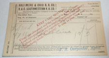1913 B&O BALTIMORE & OHIO DELIVERY NOTICE STANDARD OIL POST CARD PARKERSBURG WV picture